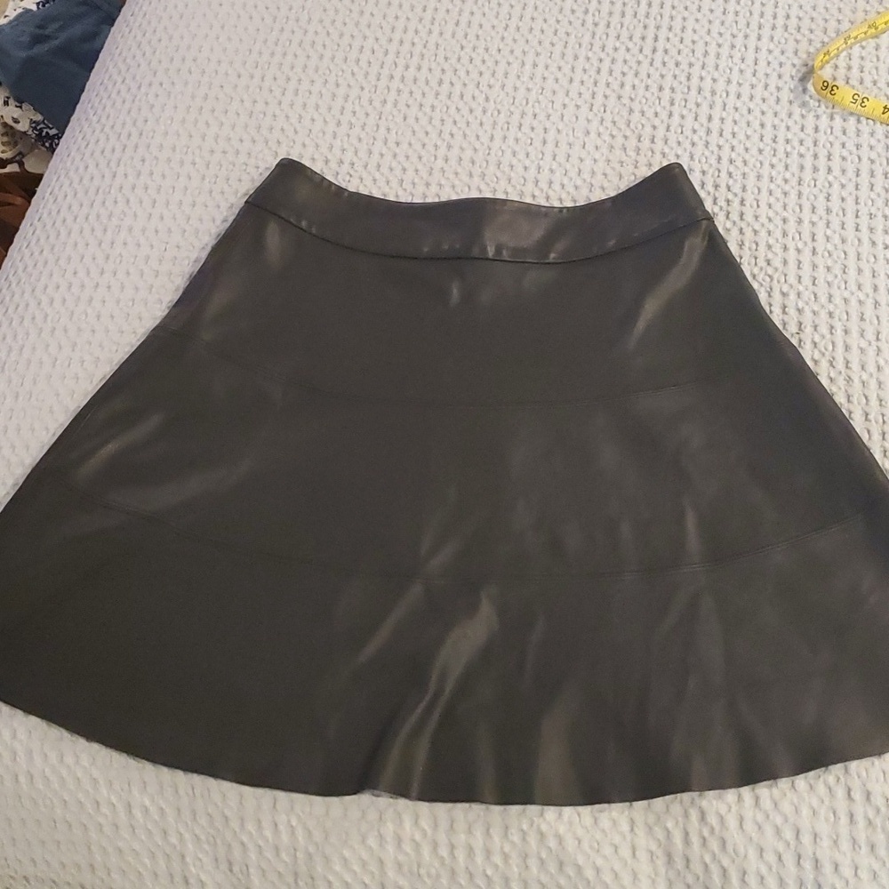 David Lerner New York Faux Leather Skirt (49)